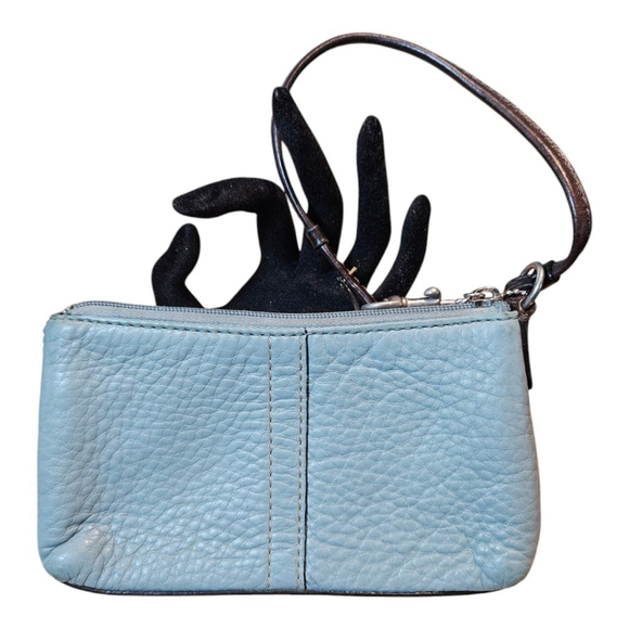 Women's Coach Wristlet Small Blue - Picture 5 of 8